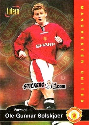 Sticker Ole Gunnar Solskjaer - Manchester United 1997 n. 5 - Futera