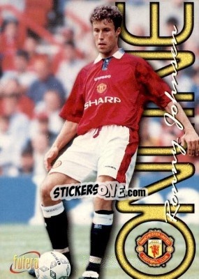 Sticker Ronny Johnsen - Manchester United 1997 - Futera