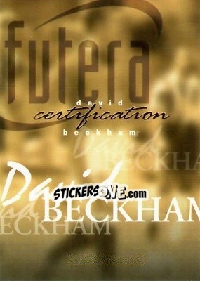 Sticker David Beckham - Manchester United 1997 n. DB3 - Futera