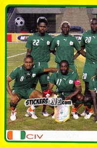 Sticker Ivory Coast team (1 of 2) - Africa Cup 2008 - Panini