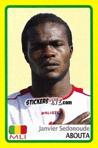 Figurina Janvier Sedonoude Abouta - Africa Cup 2008 n. 136 - Panini