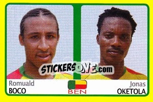 Cromo Romuald Boco / Jonas Oketola - Africa Cup 2008 - Panini