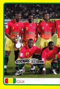 Figurina Guinea team (1 of 2) - Africa Cup 2008 - Panini