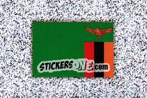 Sticker Flag of Zambia - Africa Cup 2008 - Panini