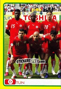 Sticker Tunisia team (1 of 2) - Africa Cup 2008 - Panini