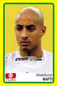 Sticker Abdelkirim Nafti - Africa Cup 2008 n. 224 - Panini