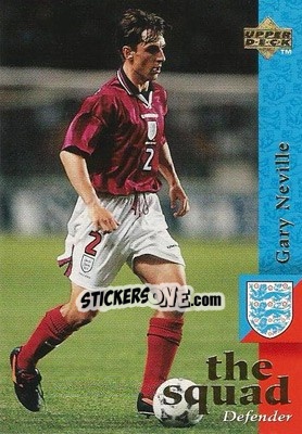 Sticker Gary Neville - England 1998 - Upper Deck
