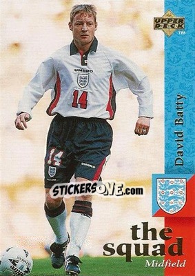 Sticker David Batty - England 1998 - Upper Deck