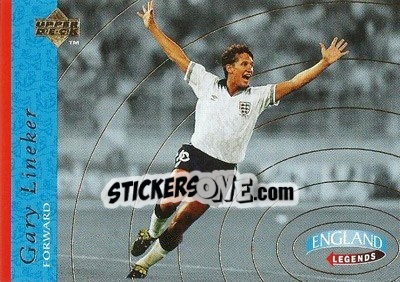 Sticker Gary Lineker - England 1998 - Upper Deck