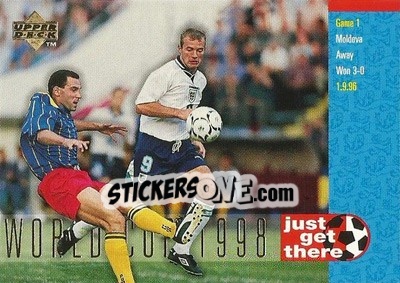 Sticker Moldova 0 - England 3 - England 1998 n. 39 - Upper Deck