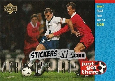 Sticker England 2 - Poland 1 - England 1998 - Upper Deck