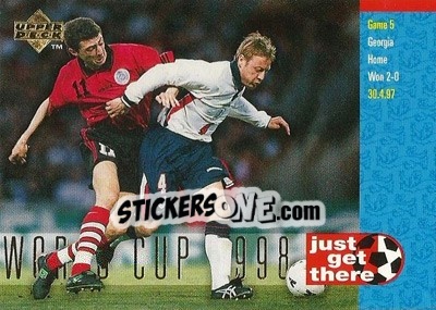 Sticker England 2 - Georgia 0 - England 1998 n. 43 - Upper Deck