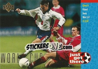 Sticker Poland 0 - England 2 - England 1998 n. 44 - Upper Deck