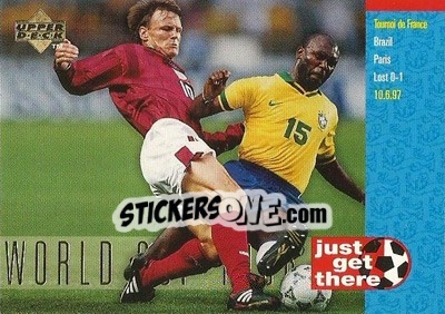 Sticker England 0 - Brazil 1 - England 1998 - Upper Deck