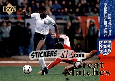 Sticker Turkey with the trimmings. Turkey - England 1984 - England 1998 - Upper Deck