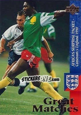 Sticker Africa's surprise packet. Cameroon - England 1990 - England 1998 - Upper Deck
