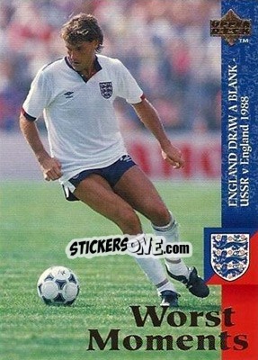 Sticker England draw a blank. USSR - England 1988