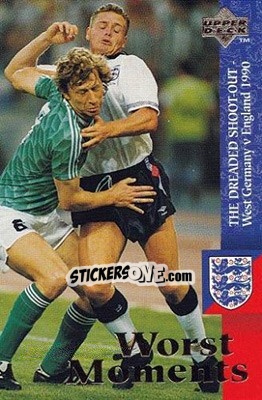 Cromo The dreaded shoot-out. West Germany - England 1990 - England 1998 - Upper Deck