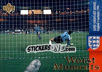 Sticker More shoot-out misery. England - Germany 1996 - England 1998 n. 62 - Upper Deck
