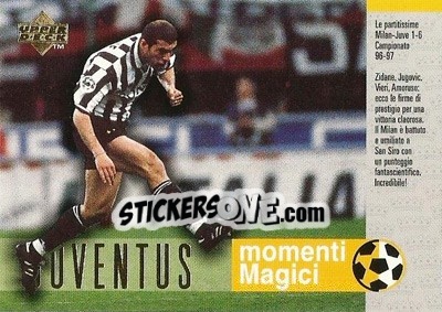 Sticker Milan 1 - Juventus 6 - Juventus 1997 n. 33 - Upper Deck