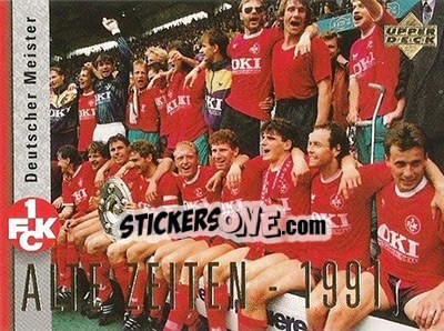 Sticker Deutscher Meister. Team 1991 - FC Kaiserslautern 1998 n. 30 - Upper Deck