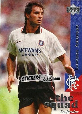 Sticker Lorenzo Amoruso - Glasgow Rangers FC 1997-1998 n. 28 - Upper Deck