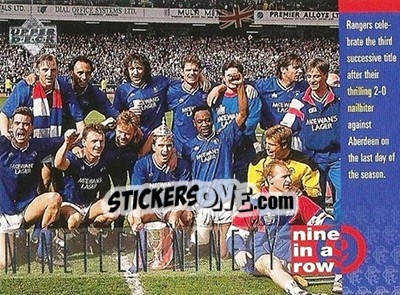 Sticker Season 1990-91 - Glasgow Rangers FC 1997-1998 - Upper Deck