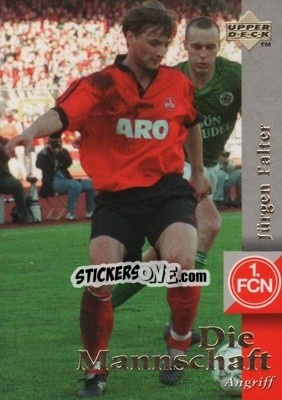 Sticker Jurgen Falter - FC Nurnberg 1997 - Upper Deck