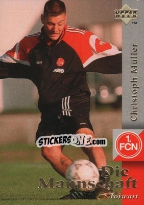 Sticker Christoph Muller - FC Nurnberg 1997 - Upper Deck