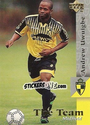 Sticker Andrew Uwuigbe - K. Lierse S.K. 1997 - Upper Deck