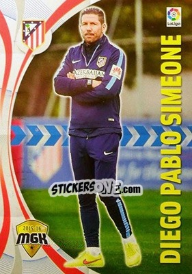 Sticker Diego Pablo Simeone - Liga BBVA 2015-2016. Megacracks - Panini