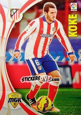 Sticker Koke - Liga BBVA 2015-2016. Megacracks - Panini