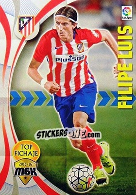 Sticker Filipe Luis - Liga BBVA 2015-2016. Megacracks - Panini