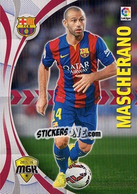 Sticker Mascherano - Liga BBVA 2015-2016. Megacracks - Panini