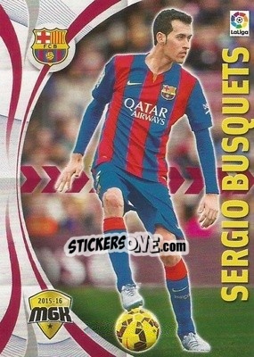 Sticker Sergio Busquets - Liga BBVA 2015-2016. Megacracks n. 67 - Panini
