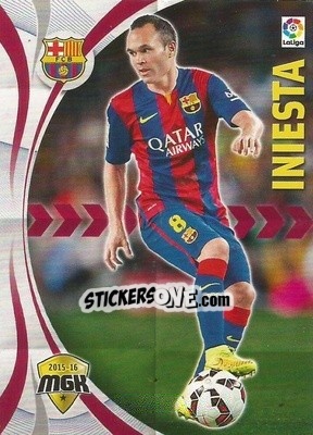 Sticker Iniesta - Liga BBVA 2015-2016. Megacracks n. 70 - Panini