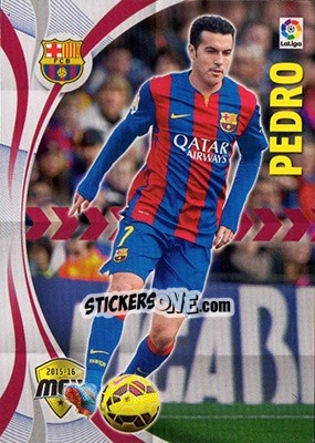 Sticker Pedro Rodríguez - Liga BBVA 2015-2016. Megacracks - Panini