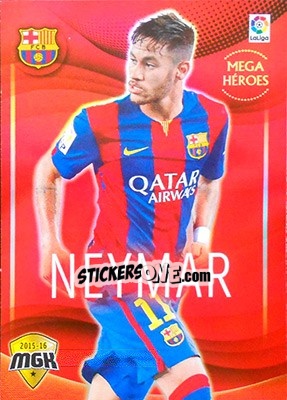 Sticker Neymar - Liga BBVA 2015-2016. Megacracks - Panini