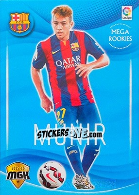 Sticker Munir - Liga BBVA 2015-2016. Megacracks n. 81 - Panini