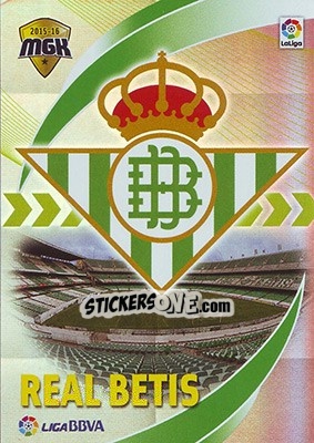 Cromo Escudo Betis - Liga BBVA 2015-2016. Megacracks - Panini