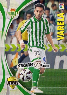 Sticker Varela - Liga BBVA 2015-2016. Megacracks n. 90 - Panini