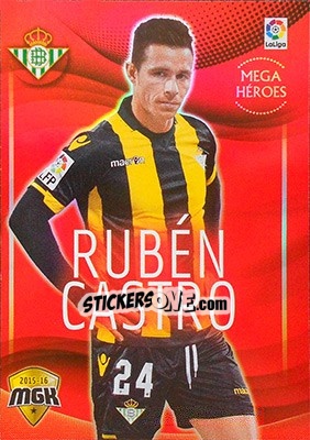 Sticker Rubén Castro - Liga BBVA 2015-2016. Megacracks n. 107 - Panini