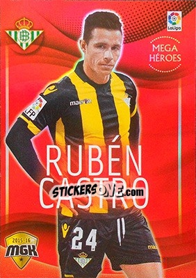 Sticker Rubén Castro - Liga BBVA 2015-2016. Megacracks - Panini