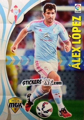 Sticker Álex López - Liga BBVA 2015-2016. Megacracks n. 120 - Panini