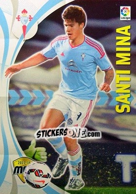 Sticker Santi Mina - Liga BBVA 2015-2016. Megacracks - Panini