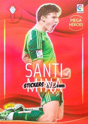 Sticker Santi Mina - Liga BBVA 2015-2016. Megacracks n. 133 - Panini