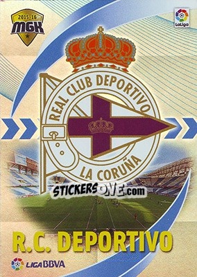 Figurina Escudo Deportivo - Liga BBVA 2015-2016. Megacracks - Panini