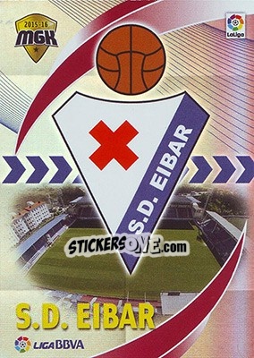 Cromo Escudo Eibar - Liga BBVA 2015-2016. Megacracks - Panini