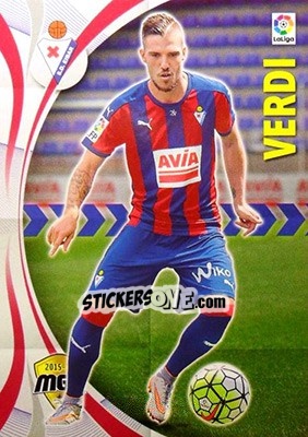 Figurina Verdi - Liga BBVA 2015-2016. Megacracks - Panini