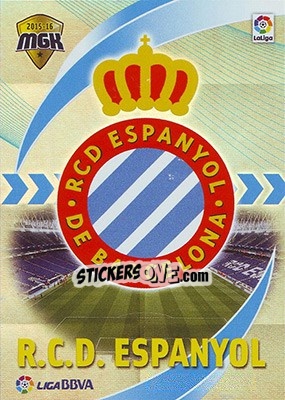 Sticker Escudo Espanyol - Liga BBVA 2015-2016. Megacracks - Panini